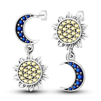 925 Sterling Silver Sparkling Heart/Star/Moon Feather Fashion. Colorful Earrings, Hoop Jewelry for Women & Girls-earrings-SWEET T 52