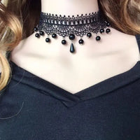 Velvet Fashion Choker Necklace for Women & Girls - Vintage Lace Necklace with Pendants-necklace-SWEET T 52
