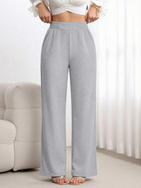 Travel Pants for Women - High Elastic Waist, Wide Leg, Solid Color, No Wrinkle Streetwear Trousers