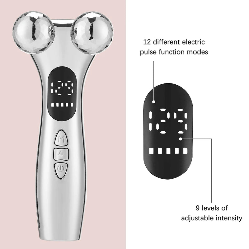 Electric Facial Slimming Roller,  Micro-current Beauty Instrument, Face Lift Roller/Massager/Skin Tightening Beauty Device