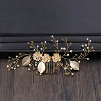 Silver/Gold/Pearl/Rhinestone Hair Accessories, Crystal Bridal Headdress/Hair Combs for Women & Girls-hair accessories-SWEET T 52