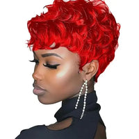 Short Curly Layered Synthetic Wig for Women - Natural Wave Shape