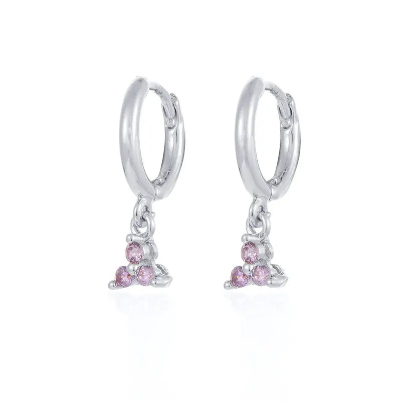 Gold Color Cute Water Drop Earrings For Women & Girls - Zircon Piercing Huggies/Hoop Dangle Earrings-earrings-SWEET T 52