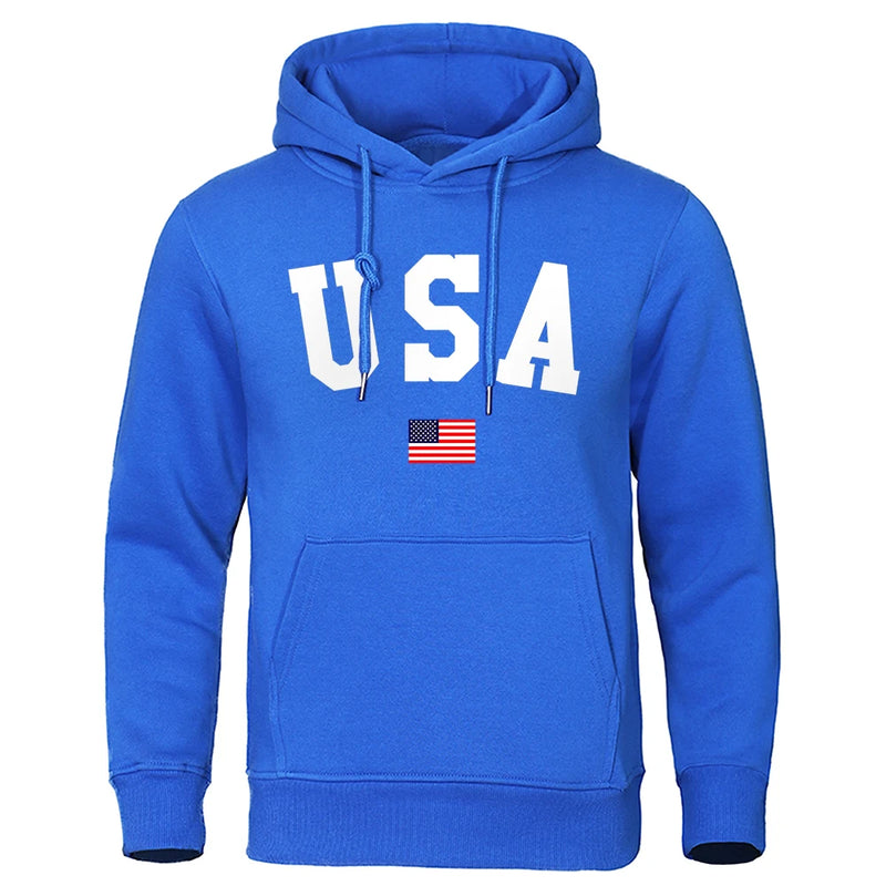 USA Hoodie/Sweatshirt for Men and Women, Anti-Wrinkle, Long Sleeves with Pockets, Pullovers-Shirts & tops-SWEET T 52