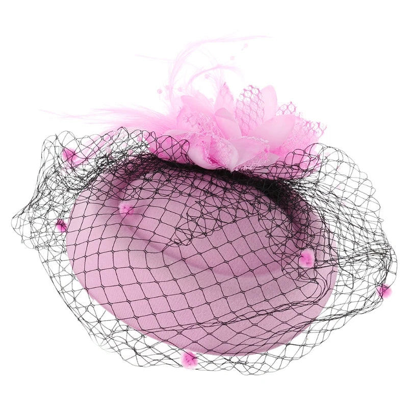 Fascinator Hats for Women & Girls.  Feather/Flower Bridal Hair Accessories, Wedding Party, Special Occasions