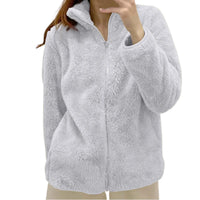 Women's Fluffy Fleece Zip-Up Jacket