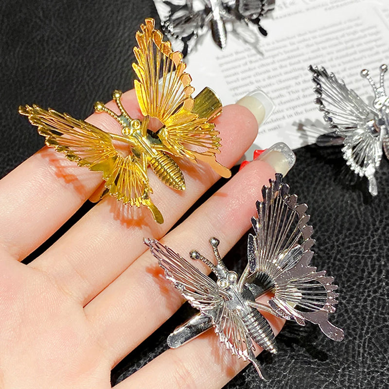Moving Metal Butterfly Hairpins for Women & Girls - Cute Versatile Butterfly Hair Clips