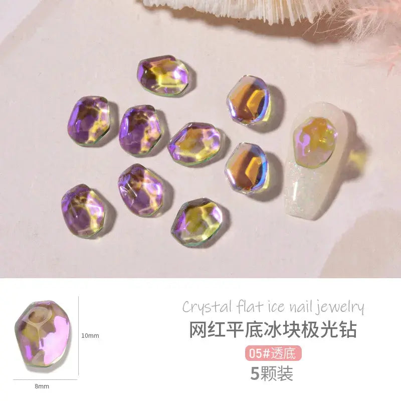 1 Bag Random Luxury Nail Art Dangle Jewelry, Mixed Style Nail Charms, Rhinestones 3D, 50 Pieces - SWEET T 52