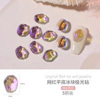 1 Bag Random Luxury Nail Art Dangle Jewelry, Mixed Style Nail Charms, Rhinestones 3D, 50 Pieces - SWEET T 52