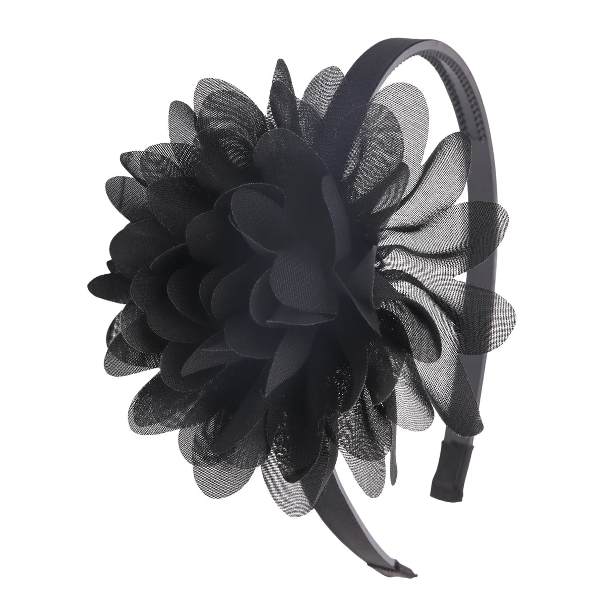 1PC Chiffon Flower Headbands for Kids/Girls. Plastic Teeth Hairbands, Floral Headbands for Children, Girls Fashion Hair Aceessories