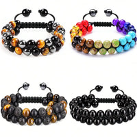 8 mm Natural Stone Beaded Bracelet