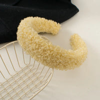 Plush Wide, Thick, Faux Fur Wool Hairbands.  4 cm Wide Solid Color Headbands for Women, Plain Fluffy Winter Hair Accessories