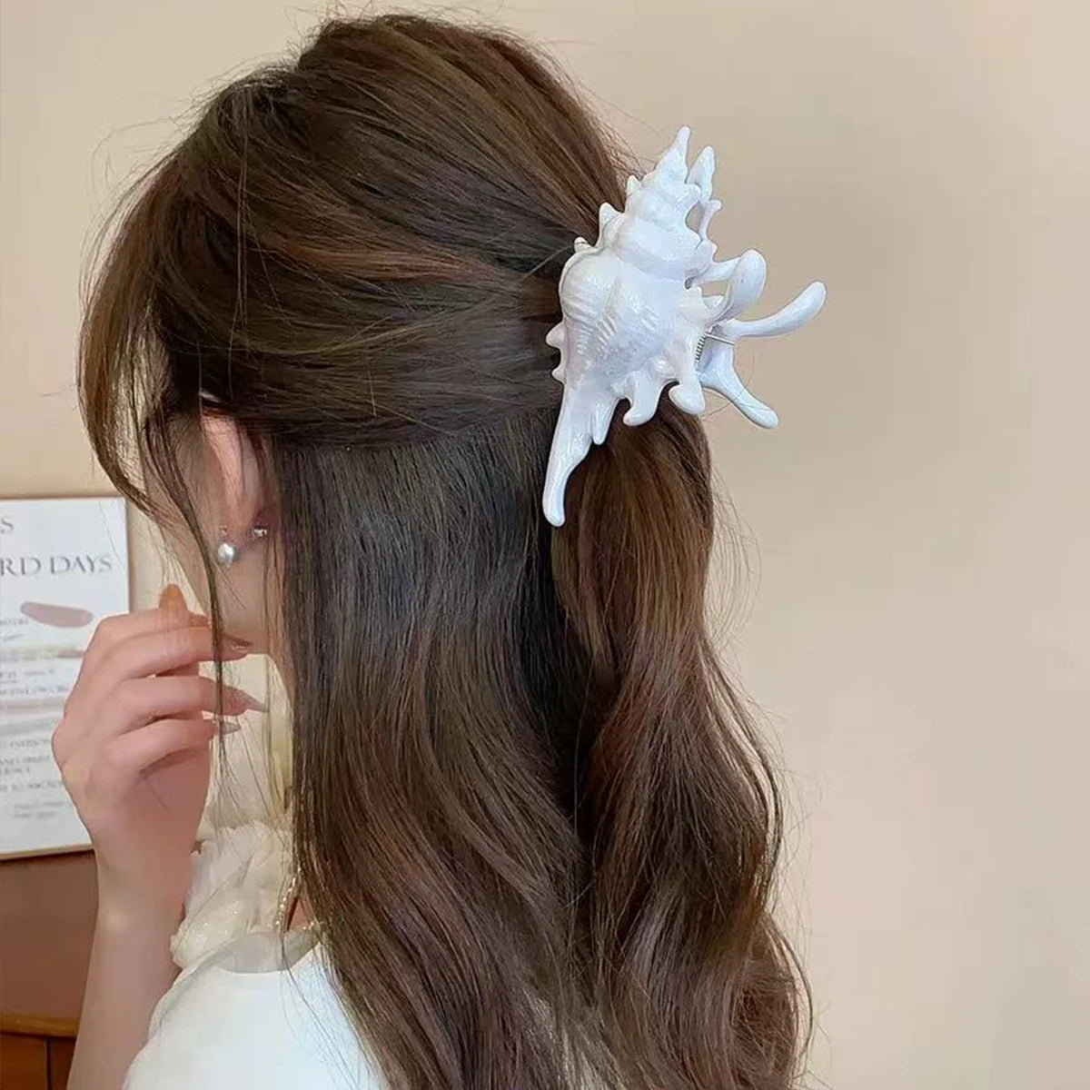 Acrylic Sea Shell Claw Clip