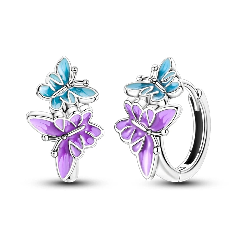 Sterling Silver Charm Earrings, 20 Styles