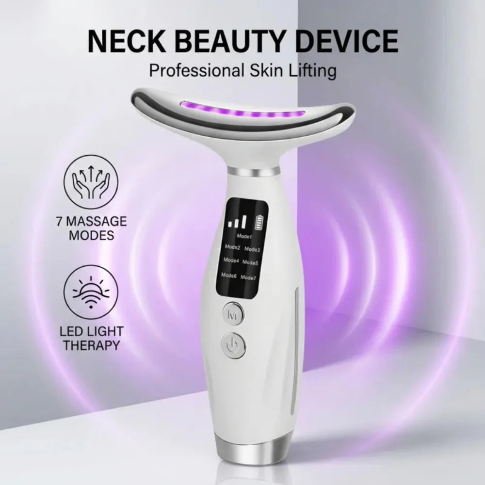 LED Face and Neck Massager, 7 Modes