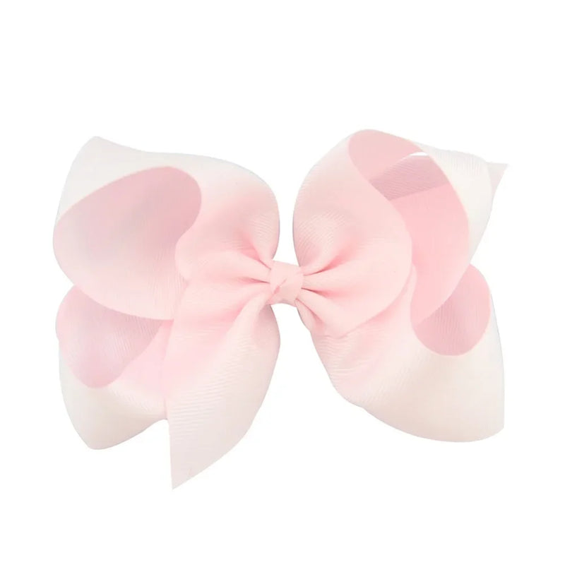 6 Inch Big Grosgrain Ribbon, Solid Color, Hair Bows with Clips. Boutique Headwear Accessories  for Kids