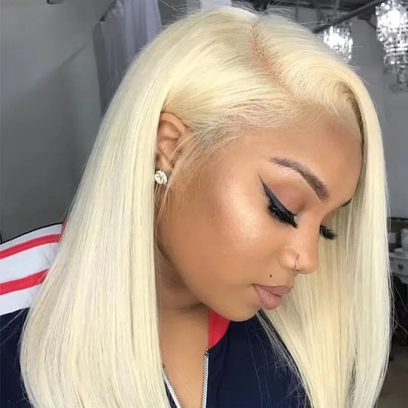 200% Highlight Bob Wig 13x4 Lace Front Wig P4/27 Colored Human Hair Wigs Honey Brown 13x6 Straight Lace Frontal 100%  Remy Wigs Sweet T 52