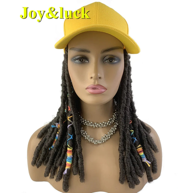 Yellow Synthetic Hat/Hair Wig,  Dread Lock Wig, with Cap for Women & Girls. Recreational Baseball Hair/Hat