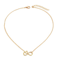 Minimalist Infinity Heart Necklace for Women - Zircon Pendant Chain