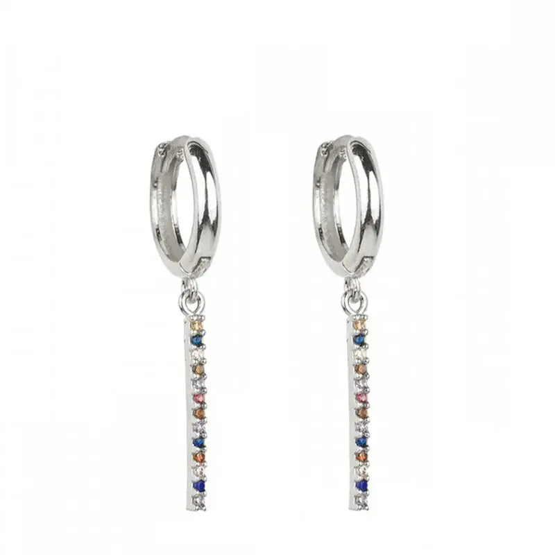 Gold Color Cute Water Drop Earrings For Women & Girls - Zircon Piercing Huggies/Hoop Dangle Earrings-earrings-SWEET T 52