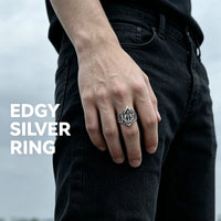 Men's Openwork Gothic Band Ring