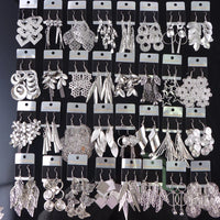 10 Pair/Lot Fashion Shiny Trendy Geometric Pendant Hook Earrings for Women. Star/Heart/Mixed Styles Dangle Jewelry