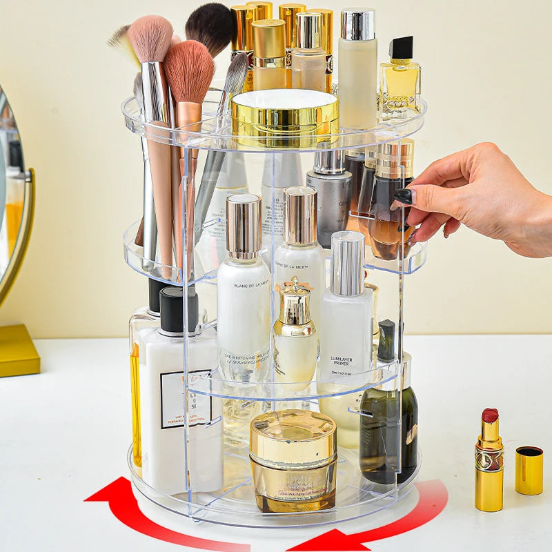 360 Rotating Makeup Organizer - Multi-Function Detachable Dressing Table Makeup Storage Rack, Large Capacity SWEET T 52