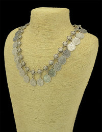 Bohemian Women's Gold/Silver Color Coin Tassel Necklace. Classic Vintage Turkish Dress Jewelry