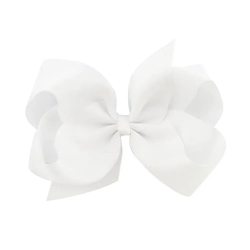 6 Inch Big Grosgrain Ribbon, Solid Color, Hair Bows with Clips. Boutique Headwear Accessories  for Kids