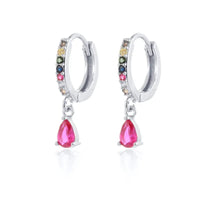 Gold Color Cute Water Drop Earrings For Women & Girls - Zircon Piercing Huggies/Hoop Dangle Earrings-earrings-SWEET T 52