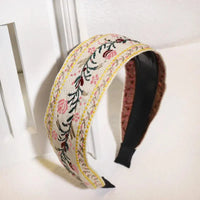 Ethnic Hairbands (Embroidered Flower/Leaf) Wide Hairbands for Women & Girls. Hair Hoops-headband-SWEET T 52