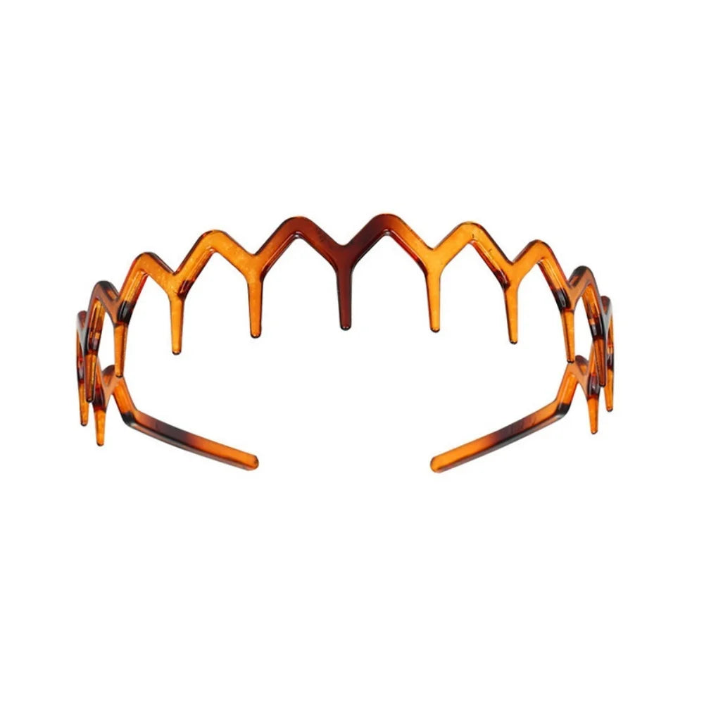 Wave Toothed Non-Slip Headbands, 2 Pack