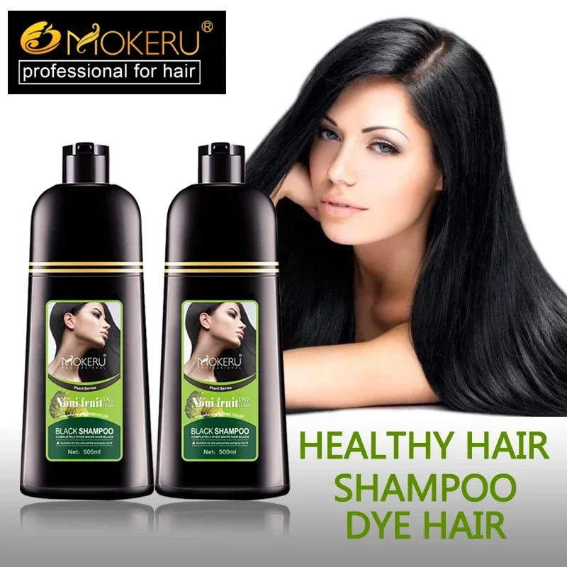 Organic Natural Fast color Hair Dye, Noni Plant Essence Hair Shampoo to Cover Gray/White Hair