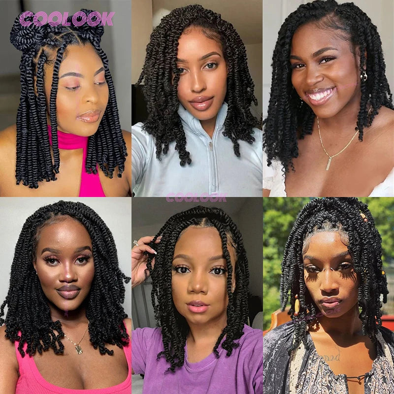 10" Short Bob Wigs Synthetic Braided Wigs For Women Box Braid Full Lace Wig Braid African Cornrow Braids Lace Wigs Cheap Sweet T 52