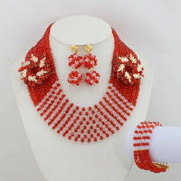 African Beads Jewelry Set Nigerian Wedding African Beads Jewelry Set Crystal African Jewelry Sets  ABJ176