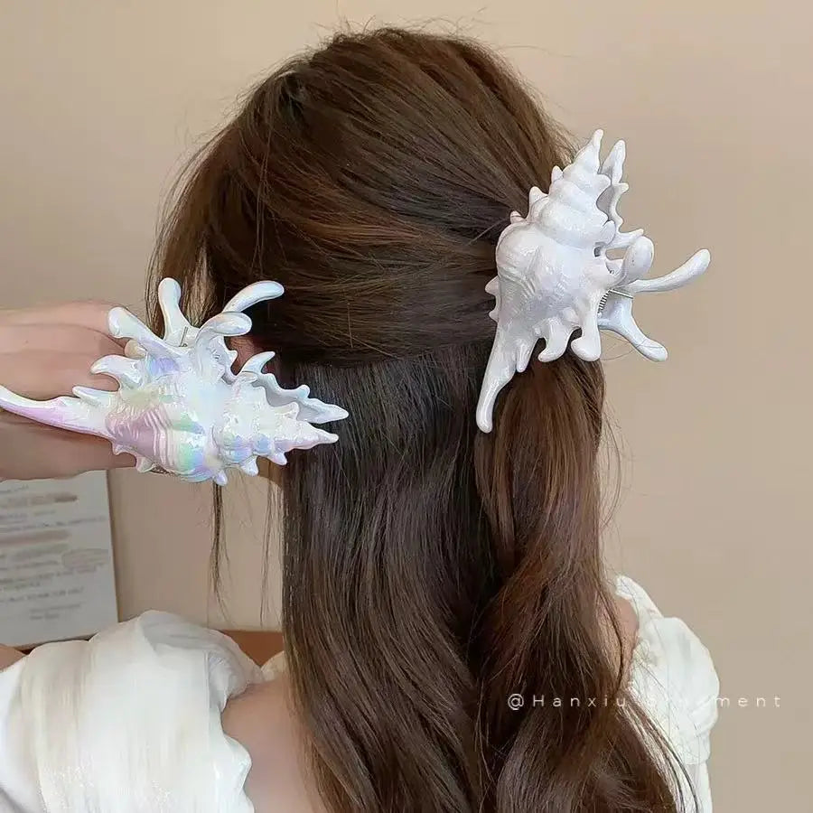 Acrylic Sea Shell Claw Clip