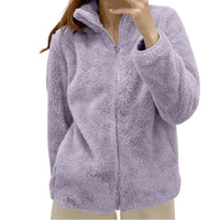 Women's Fluffy Fleece Zip-Up Jacket