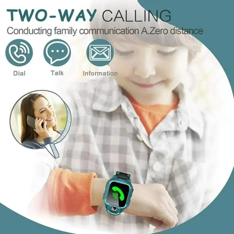 Kids Smart Watch, SOS Phone Watch, Ip67 Waterproof, Remote Photo, Voice Chat Smartwatch, Compatible For IOS Android-activity monitors-SWEET T 52