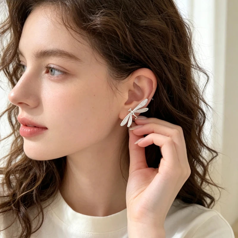 Dragonfly Ear Cuff, No Piercing Required