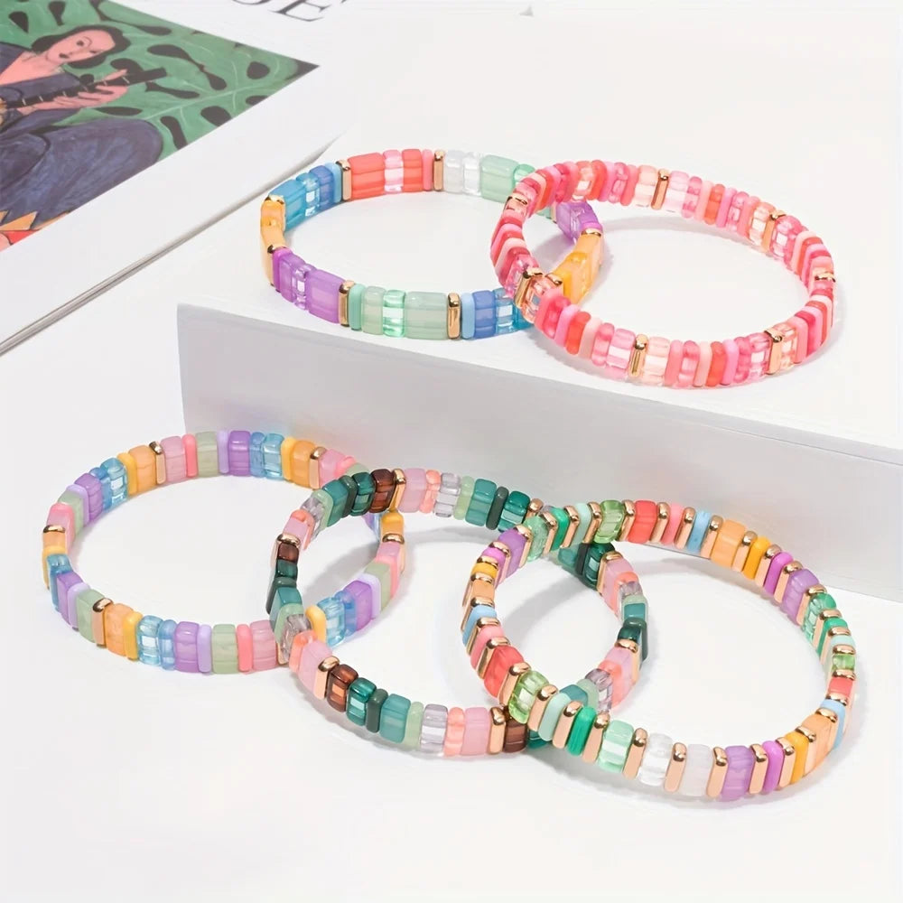 Acrylic Bead Stretch Bracelet