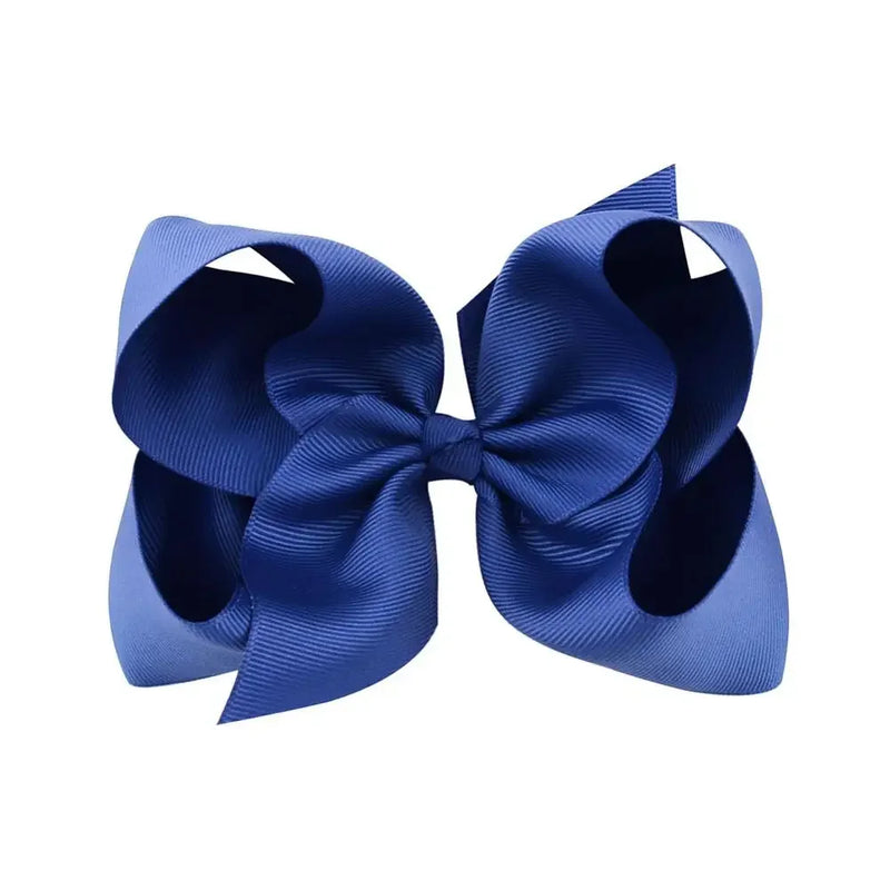 6 Inch Big Grosgrain Ribbon, Solid Color, Hair Bows with Clips. Boutique Headwear Accessories  for Kids