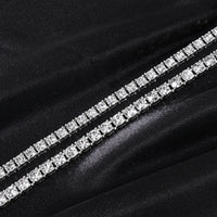 Hip Hop 5MM Tennis Chain Iced Out Bracelet/Necklace for Men - Silver/Gold