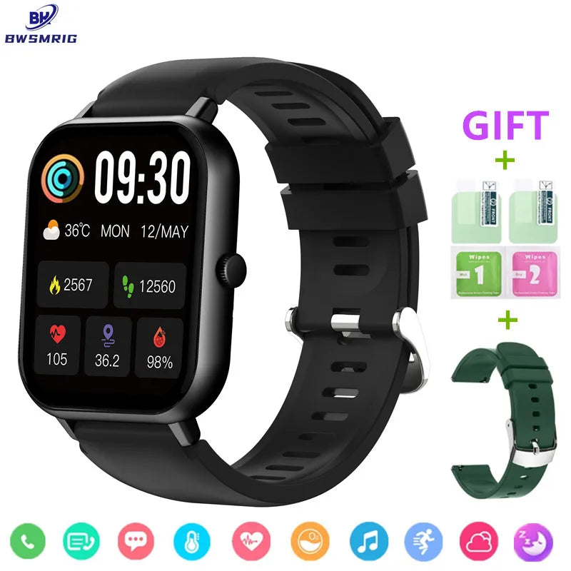 2024 Bluetooth Call Watch 9, Smart Watch for Men/Women/Boys & Girls: Tracker, Blood Pressure, Heart Rate-fitness monitor-SWEET T 52