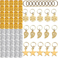 60-170pcs Metal African Hair Rings, Beads, Cuffs, Tubes, Charms for Hair Braids for Women & Men/Boys & Girls-hair accessories-SWEET T 52