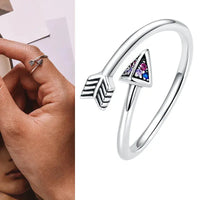 925 Sterling Silver Open Adjustable Rings for Women & Girls. Wedding, Engagement, Anniversary or Gift Rings-ring-SWEET T 52