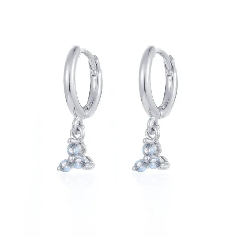 Gold Color Cute Water Drop Earrings For Women & Girls - Zircon Piercing Huggies/Hoop Dangle Earrings-earrings-SWEET T 52