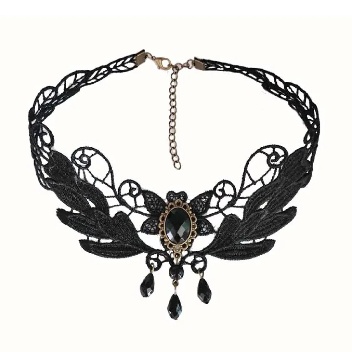 Velvet Fashion Choker Necklace for Women & Girls - Vintage Lace Necklace with Pendants-necklace-SWEET T 52