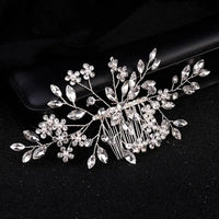 Luxury Crystal Pearl Flower Hair Comb/Headband/Tiara For Women & Girls - Bridal Wedding Hair Accessories/Hair Jewelry-hair accessories-SWEET T 52