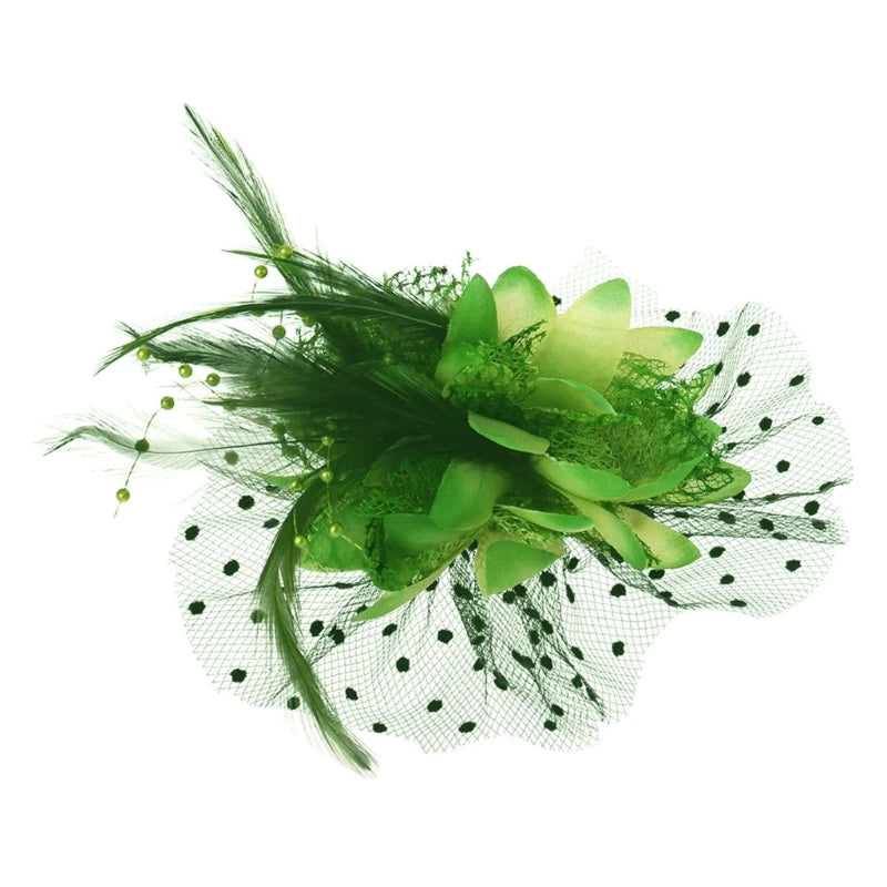 Fascinator Hats for Women & Girls.  Feather/Flower Bridal Hair Accessories, Wedding Party, Special Occasions