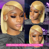 613 Blonde Bob Wig for Women — 13x4 & 13x6 Lace Front, Blunt Cut, Ships from USA